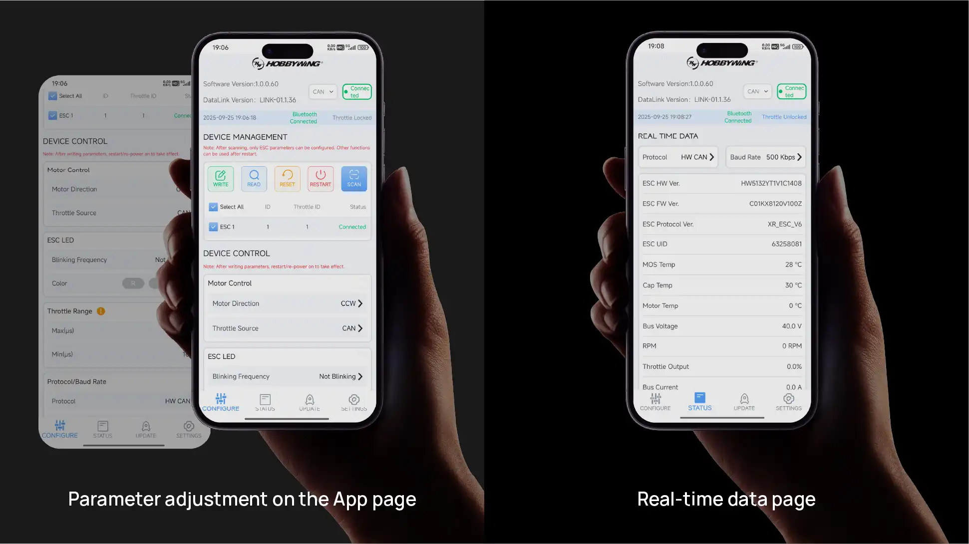 HOBBYWING DataLinkBox G3 UAV ESC Parameter Configuration