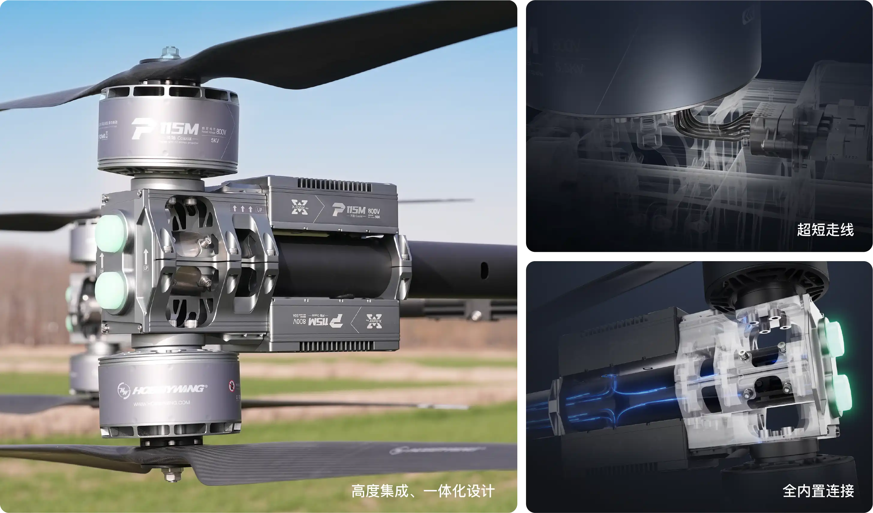 Hobbywing P115M 800V Coaxial UAV Propulsion System