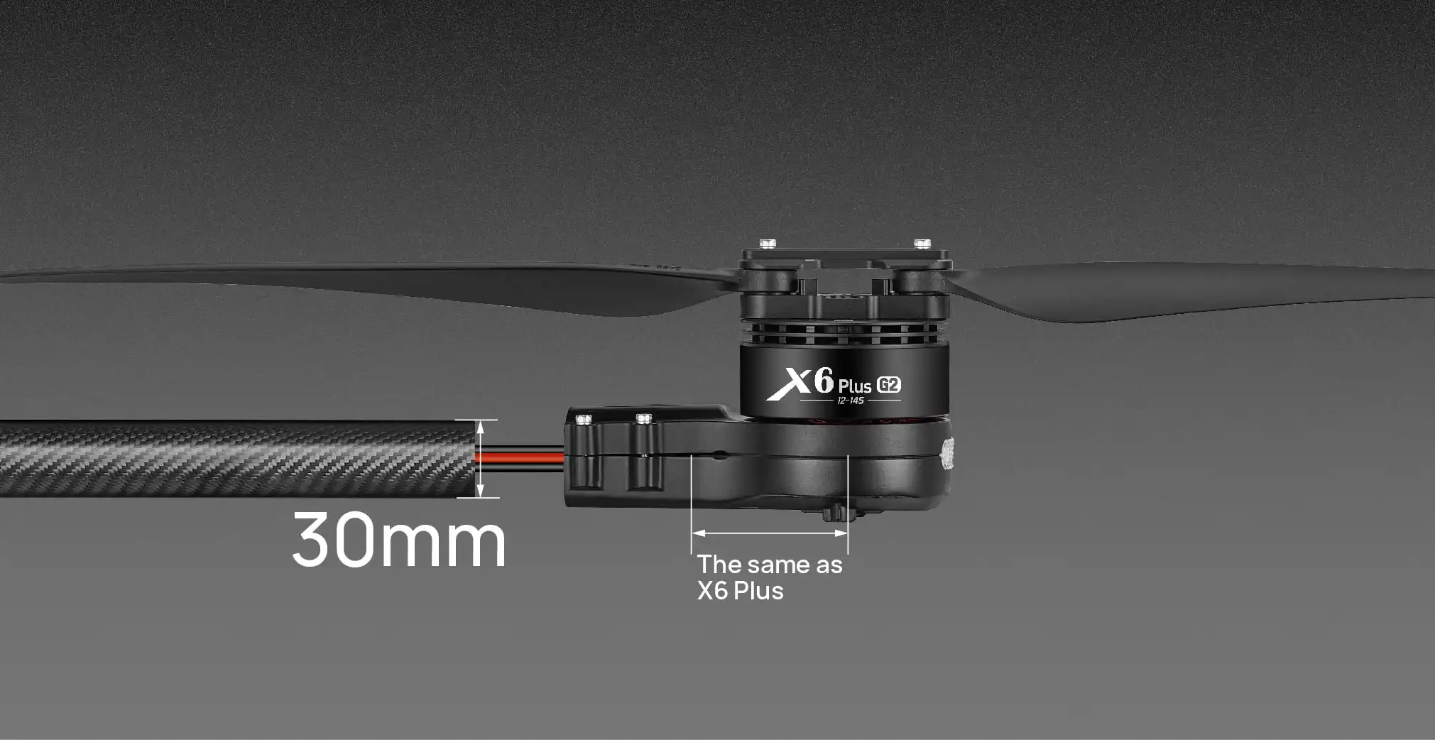 X6 Plus G2 arm tube diameter