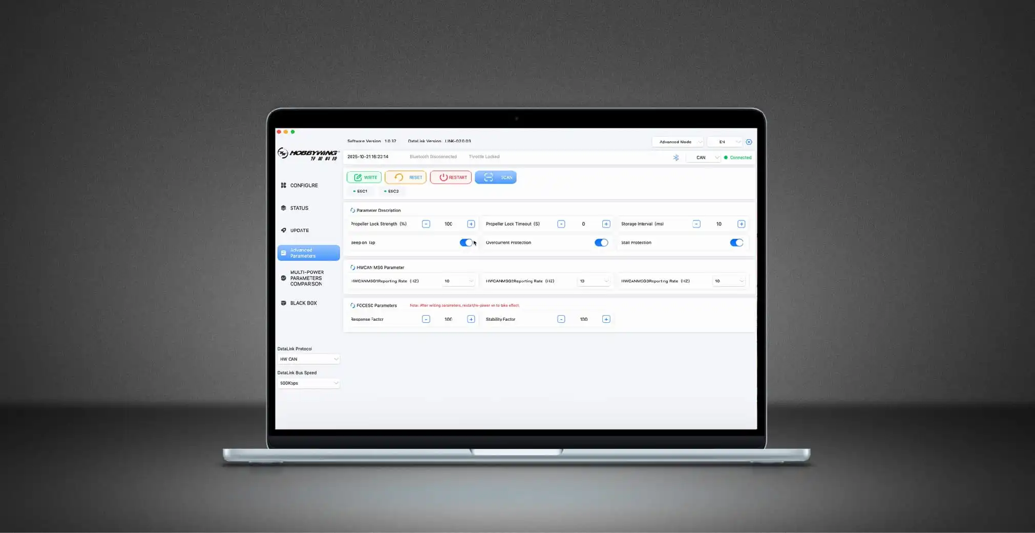 HOBBYWING X9 Plus G2L Drone Propulsion System Parameter Tuning