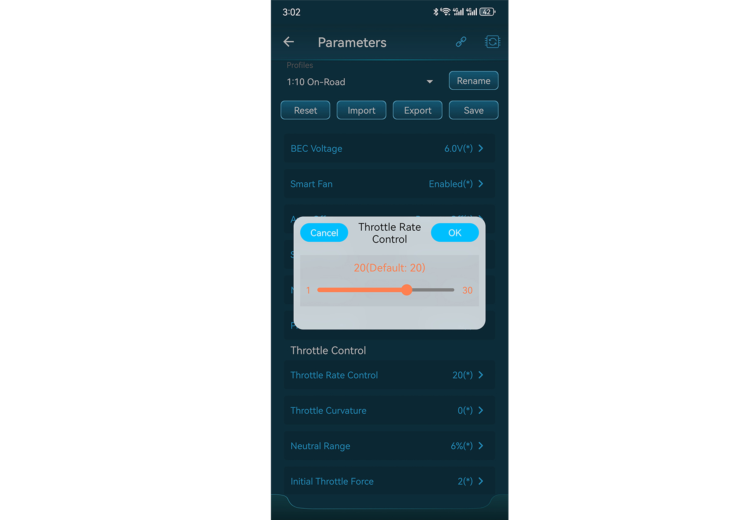 HOBBYWING HW Link V2 App Throttle Rate Control