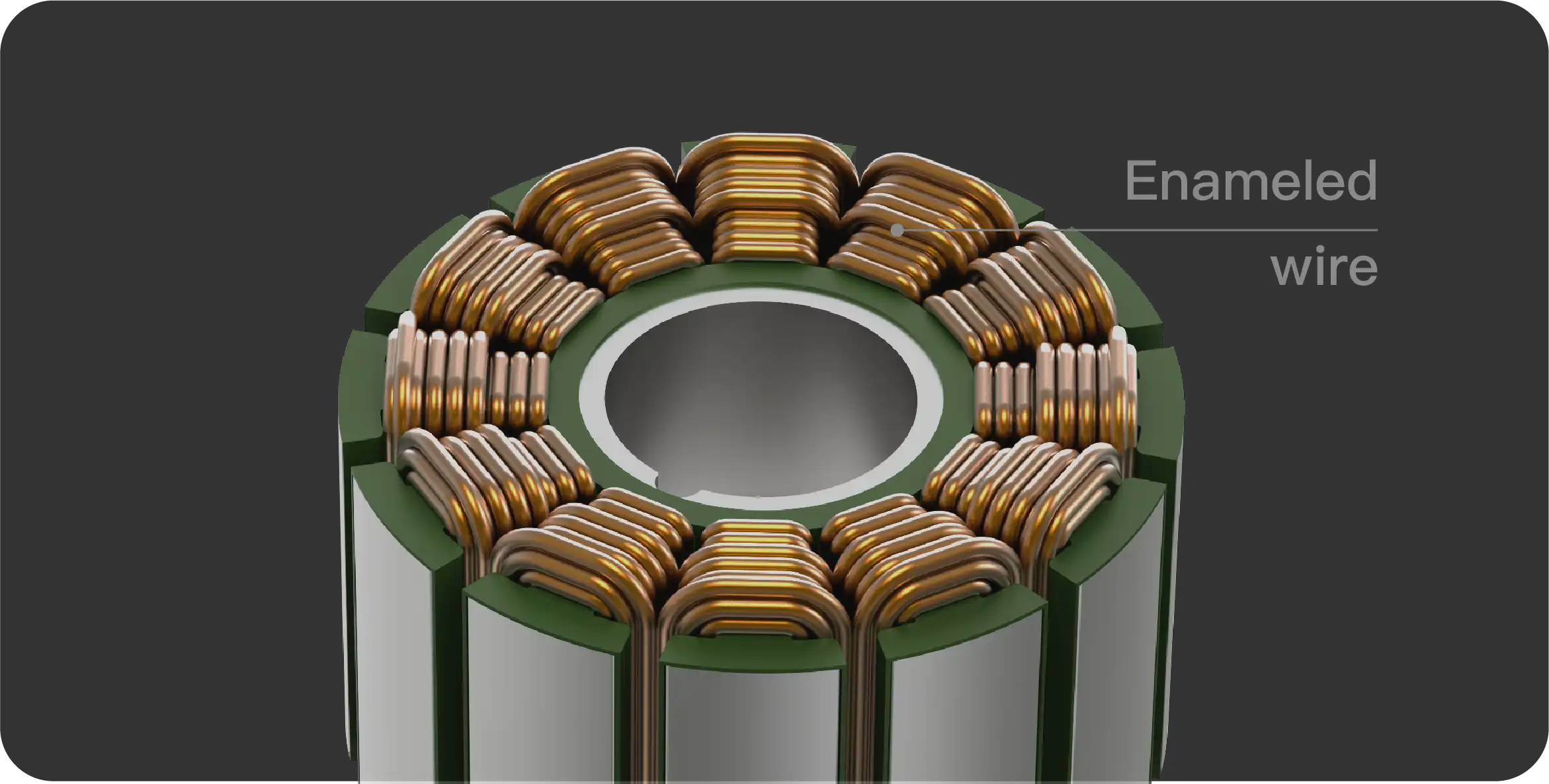 multi-strand enameled wire winding