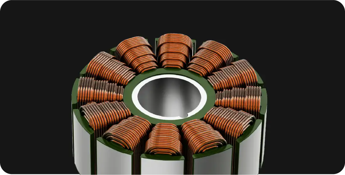 multi-strand enameled wire winding