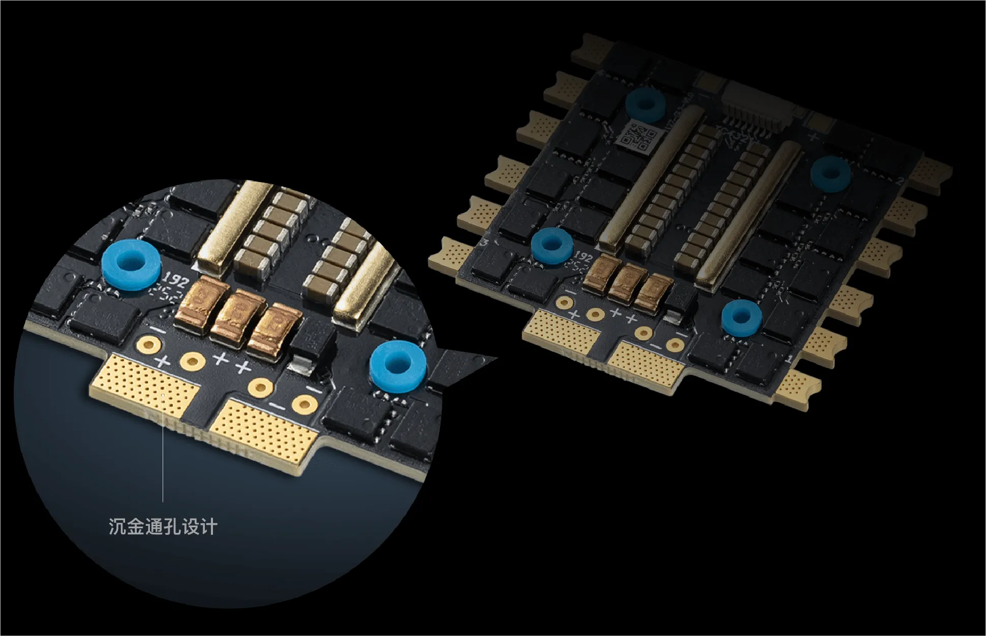 Gold-filled through-hole