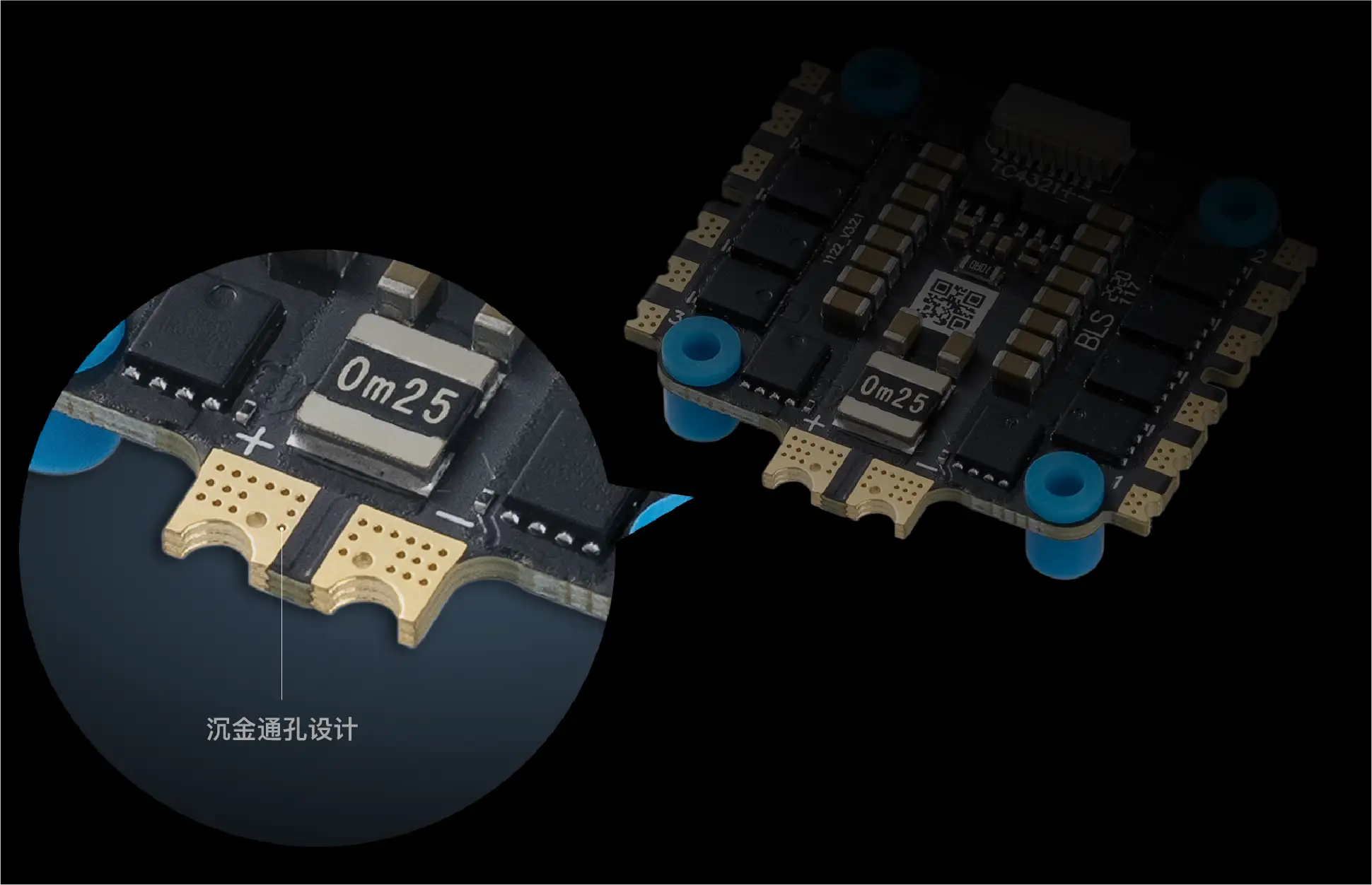 Gold-filled through-hole