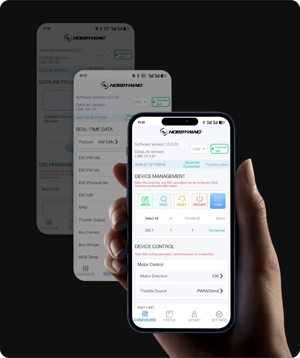 Drone ESC Multi-parameter adjustment mode