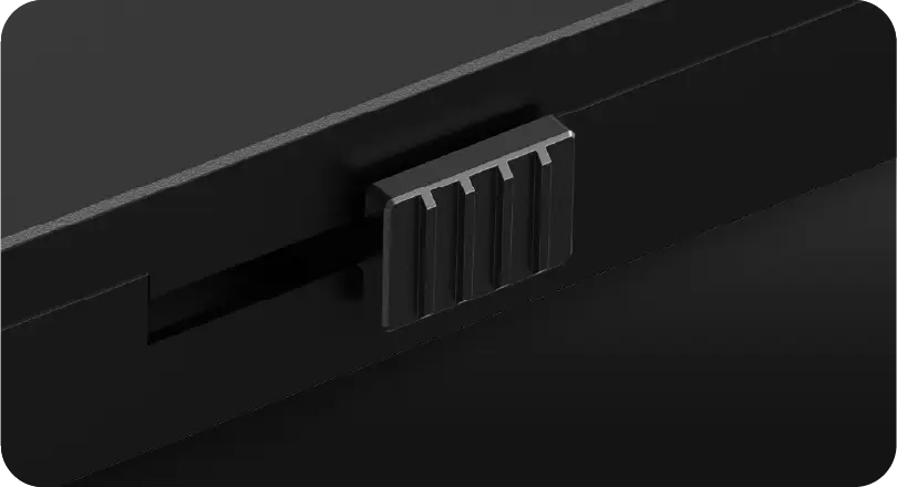 Mechanical slider controls throttle