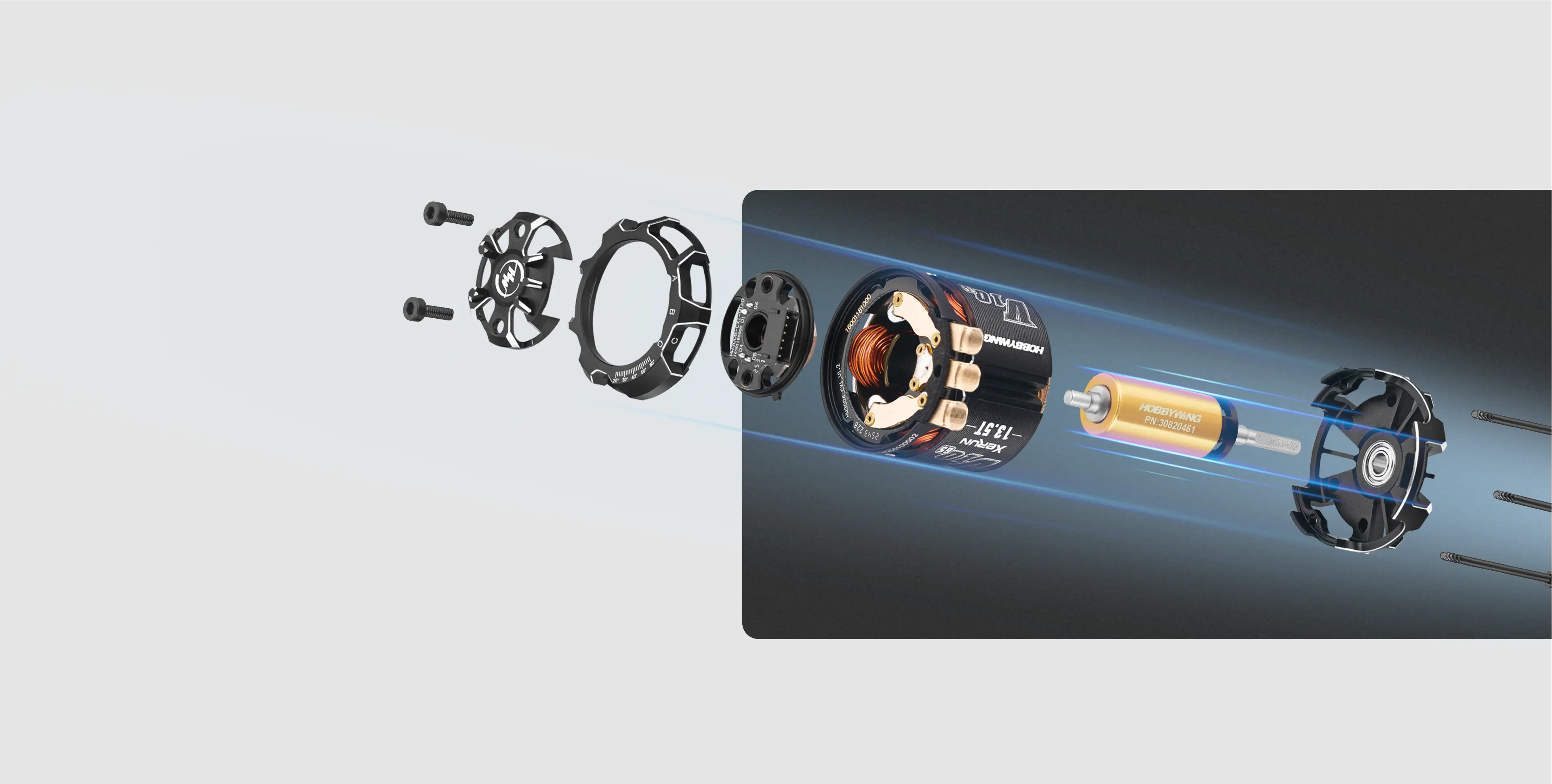 Modular Structure Design Model Car Brushless Motor